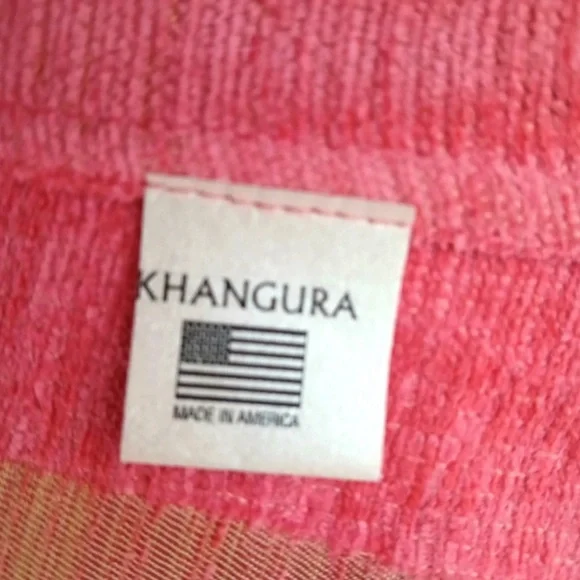 Khangura Pink, Cream & Tan Tapestry Pattern Blazer Black Trim Sz Large Like New - Picture 9 of 9